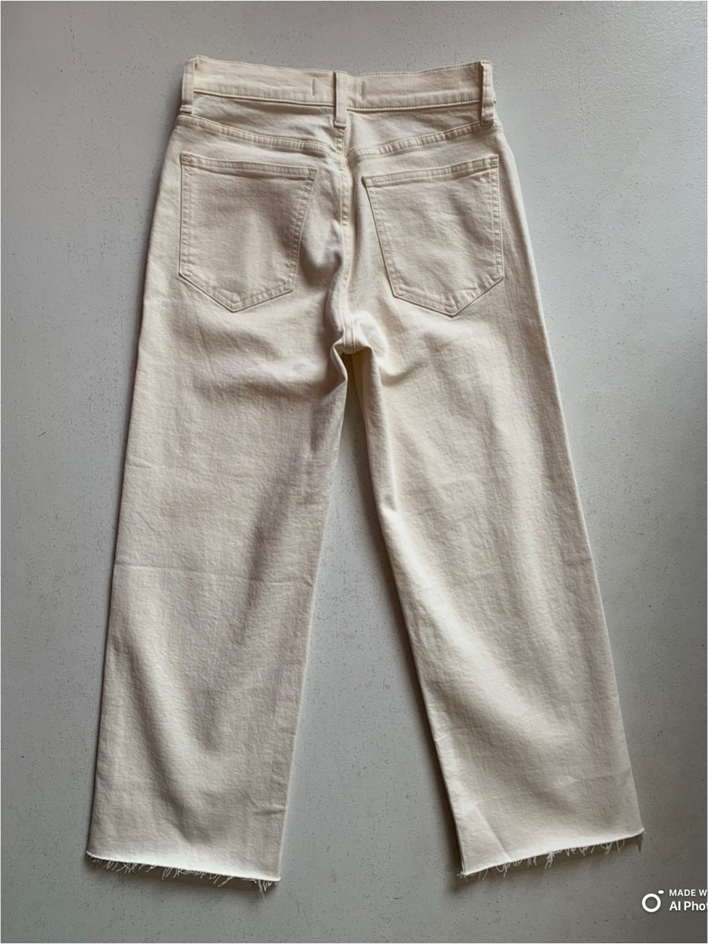 Madewell The SHORT Perfect Vintage Wide-Leg Crop Jean Size 26S NWT Cream Summer - Picture 9 of 17